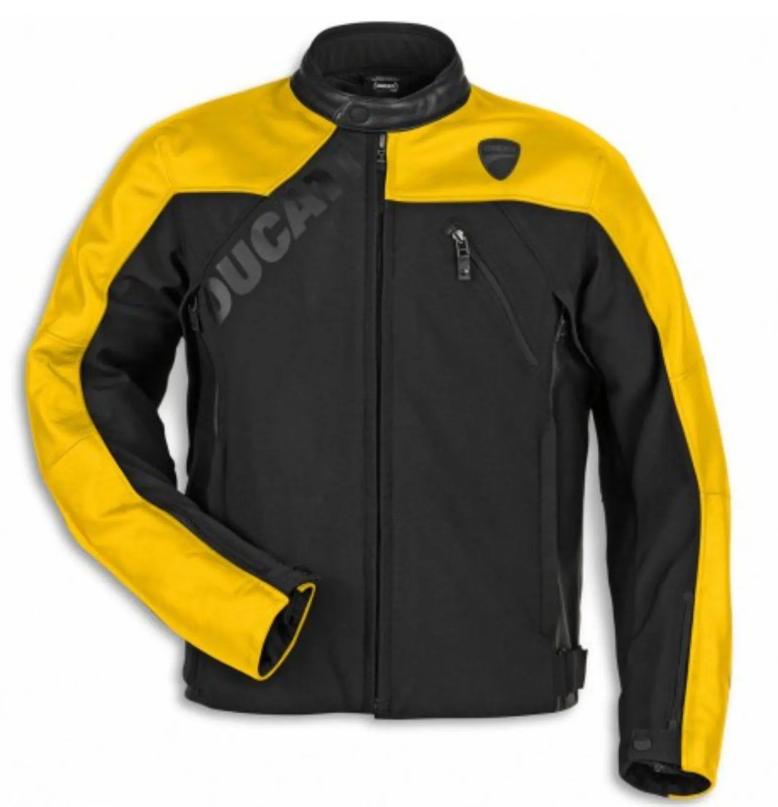 Ducati C1 Leather-Softshell Jacket — CE Armored