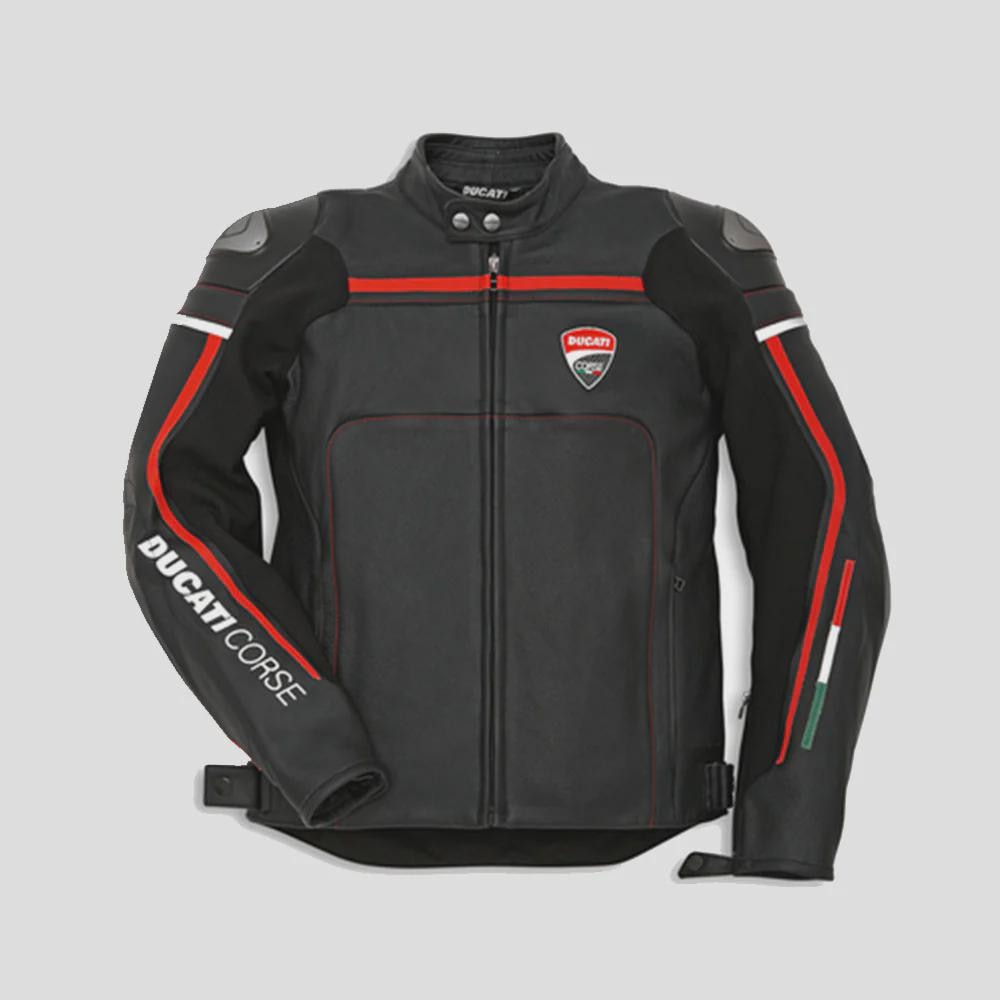 Ducati Leather Motorcycle Jacket — Men's Racing