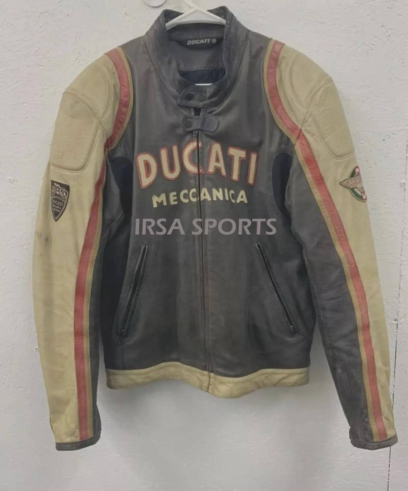 Ducati Meccanica Vintage Jacket — Handmade Beige