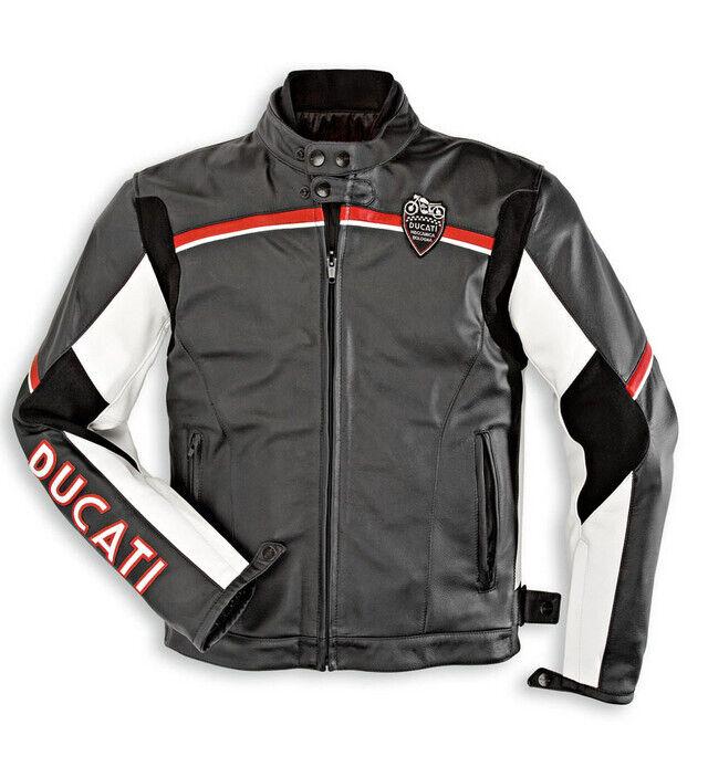 Ducati Racing Leather Motorcycle Jacket — CE Armored